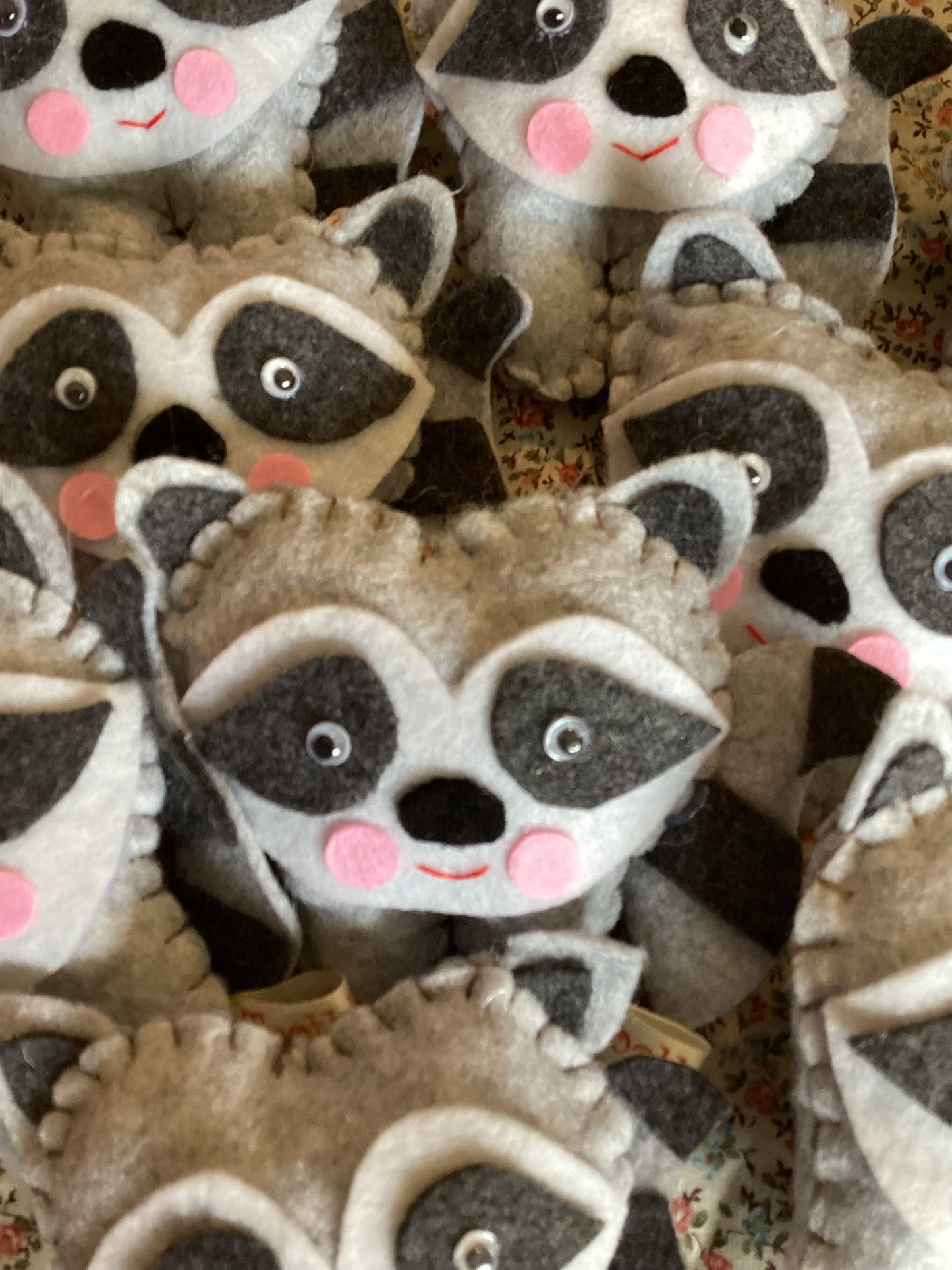 Hand Embroidered Raccoon Tooth Fairy Pillow