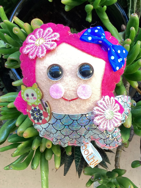 Mermaid Tooth Fairy Pillow – Hand-Embroidered Keepsake Gift for Kids