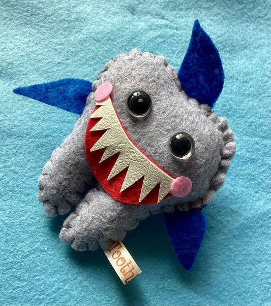 Toothless Felt Shark Tooth Fairy Pillow