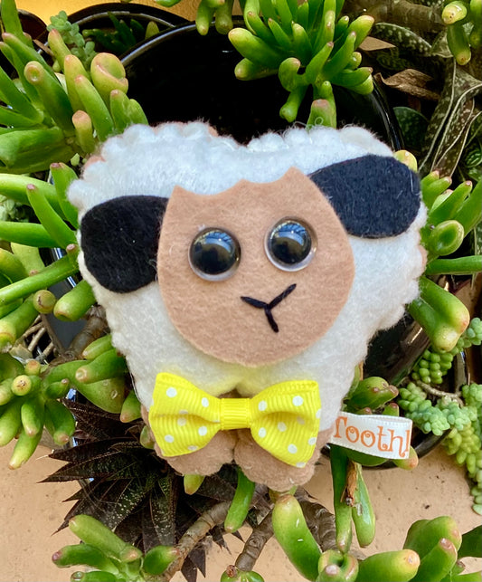 Hand Embroidered Easter Lamb Tooth Fairy Pillow