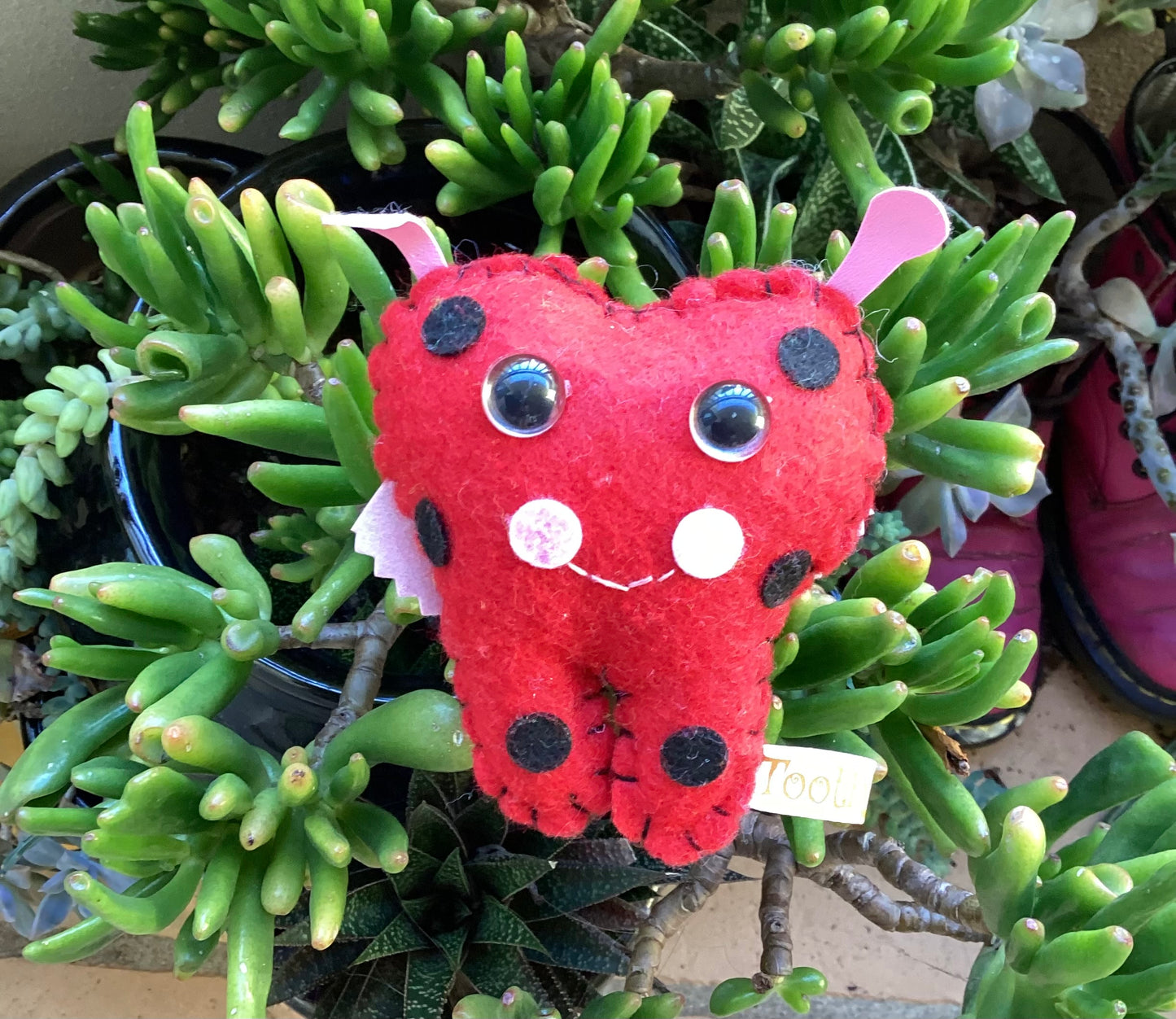 Ladybird Tooth Fairy Pillow – Hand-Embroidered Keepsake Gift for Kids