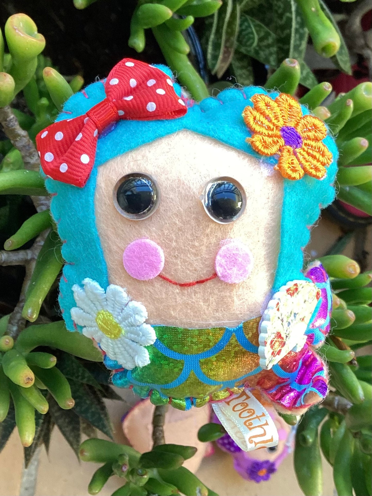 Mermaid Tooth Fairy Pillow – Hand-Embroidered Keepsake Gift for Kids