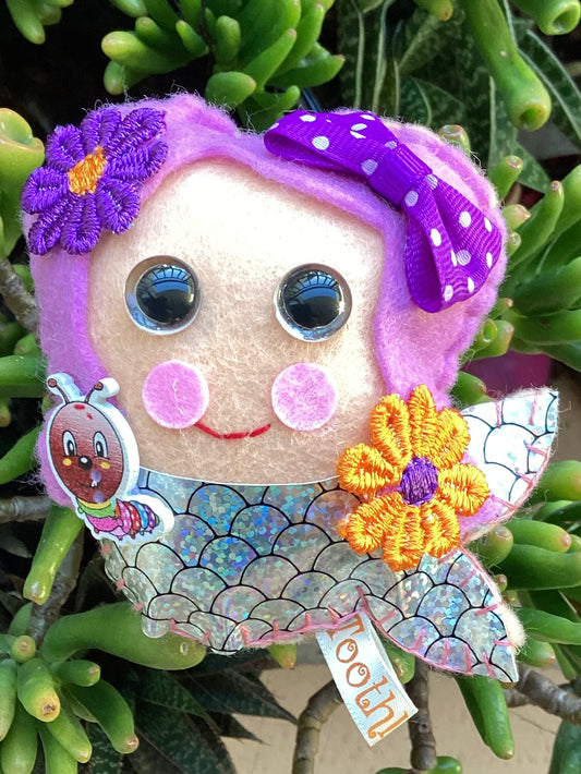 Mermaid Tooth Fairy Pillow – Hand-Embroidered Keepsake Gift for Kids